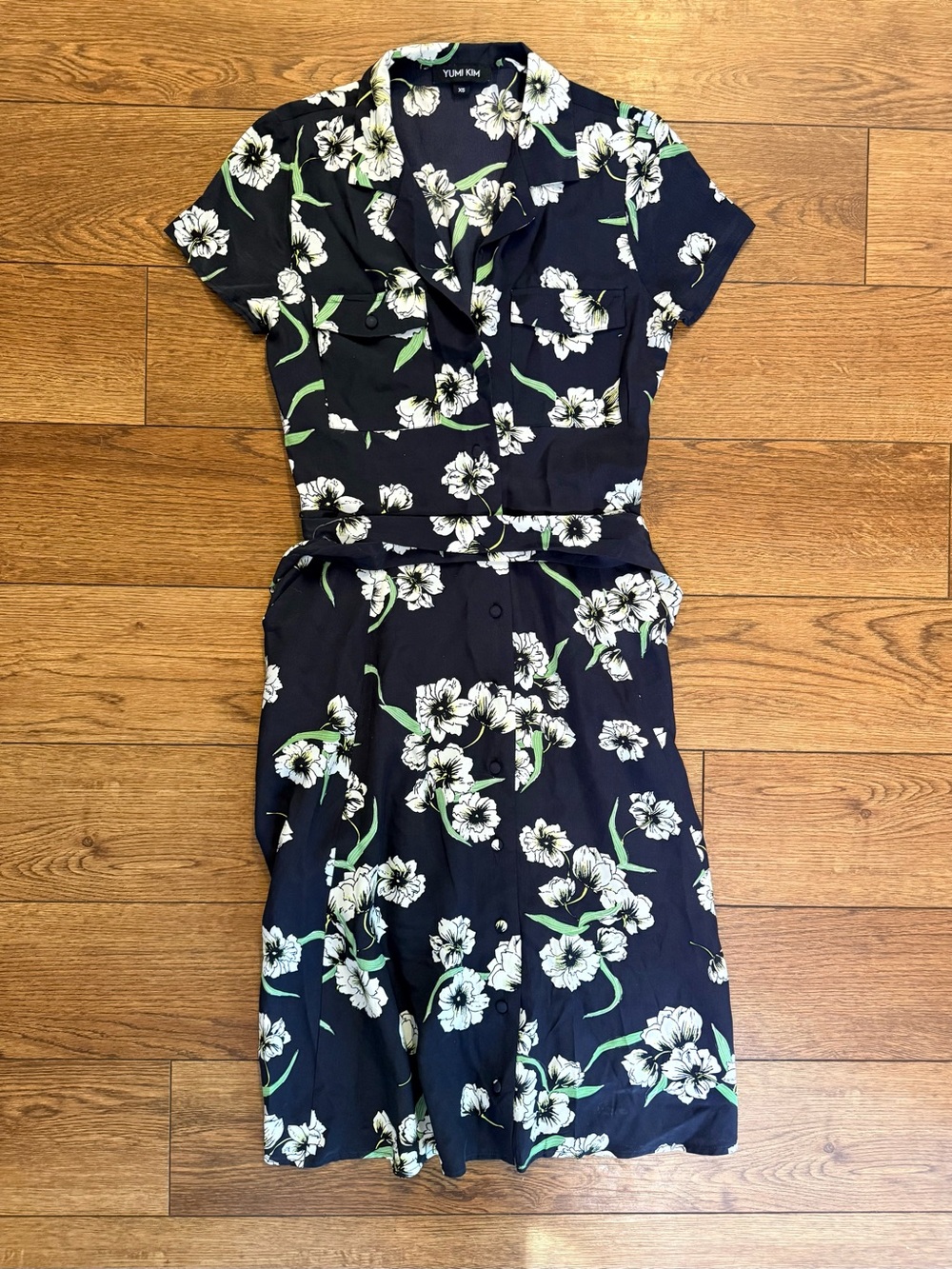 Yumi Kim Floral Midi Shirt Dress